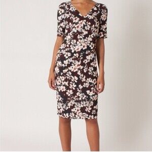 Black Halo Jeanette Floral Printed Sheath Dress NWT Size 0